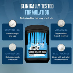 Creatine HMB Powder – 3G Myhmb + 5G Creatine with Electrolytes for Recovery & Da