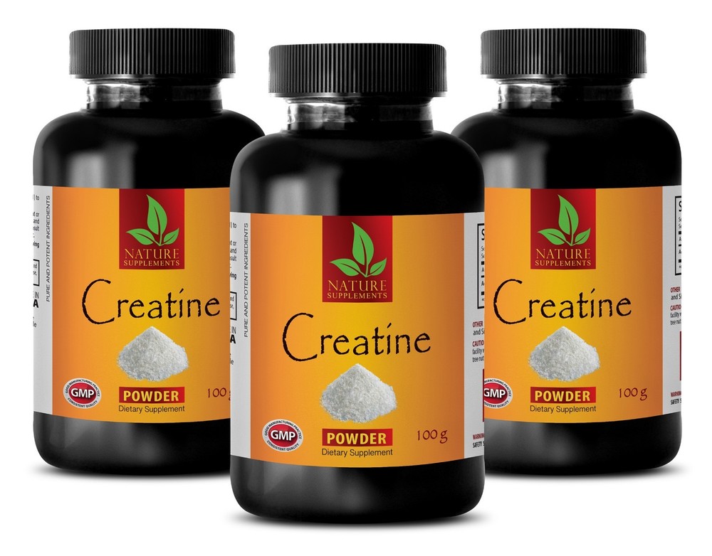 Boosts Muscle Strength – CREATINE POWDER 100g – Extreme Muscle Growth – 3 Bottle