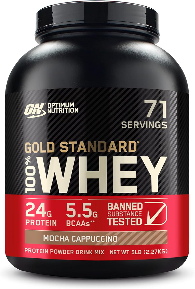 Gold Standard 100% Whey Protein Powder, Mocha Cappuccino, 5 Pound, 71 servings