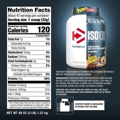 Dymatize ISO100 Cocoa Pebbles Whey Protein Powder 5.5g 42 Servings Isolate BCAAs