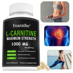 L-Carnitine 1000 mg Capsules Powerful Fat Burner Weight Loss Antioxidant