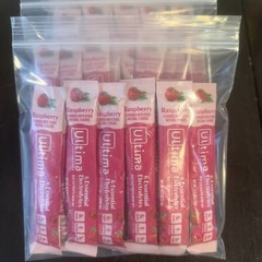 25 Count Ultima Replenisher, Electrolyte Hydration Drink Mix Sticks- Raspberry