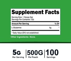 L-GLUTAMINE POWDER 1.1lb (500g) KOSHER PHARMACEUTICAL GRADE