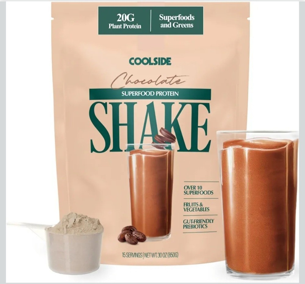 Coolside Superfood Vegan Protein Powder Chocolate 20g Plant Based 15 Servings