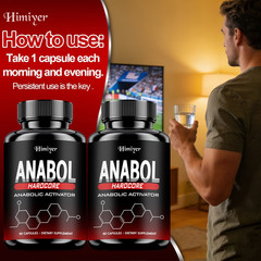 2PC Anabol Hardcore Advanced Bodybuilding Supplement | 60 Capsules | for Energy