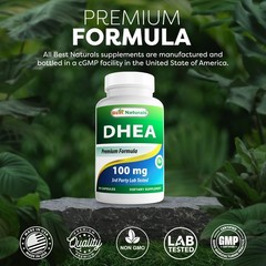 DHEA 100mg Supplement 60 Capsules – Supports Balanced Hormone Levels for Men & W