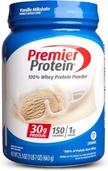 Premier Protein 100% Whey Protein Powder, Vanilla Milkshake, 30g Protein, 23.3oz