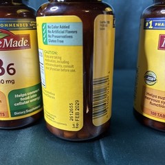 3 -Nature Made Vitamin B6 100mg Support Nervous System 100Ct Tablets Exp 02/2029