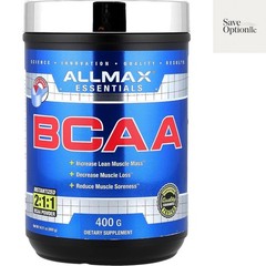 Essentials BCAA, Unflavored – 400 g Instantized 2:1:1 Powder – Helps Increase…