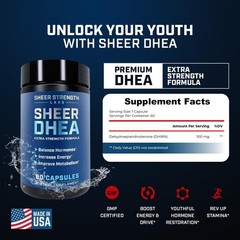 DHEA Supplement for Men 100mg – Pure 60 Count (Pack of 1)