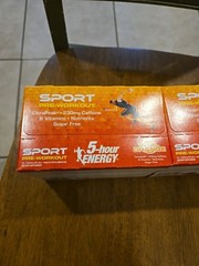 New Lot (2) x 5-Hour Energy Sport Pre-Workout Vital Orange 6-Pack Exp 10/30/2026