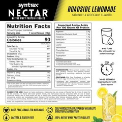 Syntrax Nectar 2lb Protein Powder Bag – Roadside Lemonade