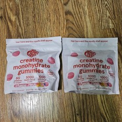 2 Bags Peach Perfect Creatine Monohydrate Gummies Tropical Punch 120ct × 2