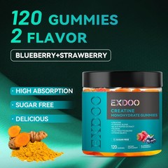 Creatine Monohydrate Gummies with Turmeric for 120 Count (Pack of 1)