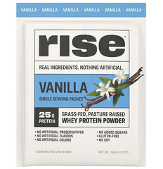 Rise Grass-Fed Whey Protein Powder – Vanilla | 25g Protein No Artificial Flavors