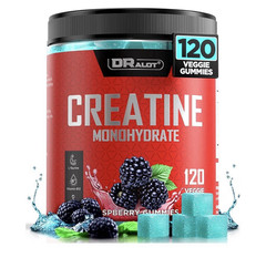 DRALOT Creatine Monohydrate Veggie Gummies Blackberry 120 Count