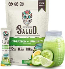 Salud Cucumber Lime Hydration & Immunity Packets – 15 Servings of Pure Wellness