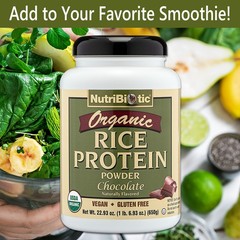 NutriBiotic Organic Rice Protein, Chocolate 22.93 Oz (1 Lb 6.93 Oz)