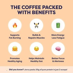 Javvy Protein Iced Coffee Caramel Whey Protein Cold Brew 20 Servings 12.6oz BEST
