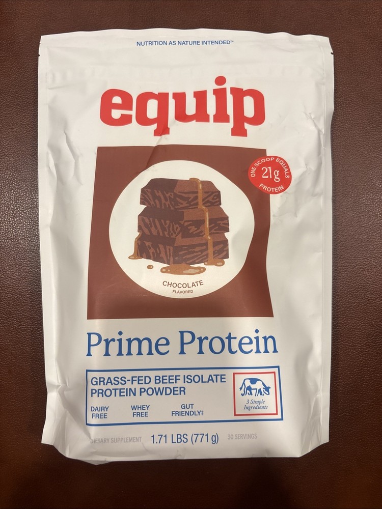Equip Prime Protein Chocolate 1.71 Lbs Grass feed beef isolate 3/28