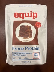 Equip Prime Protein Chocolate 1.71 Lbs Grass feed beef isolate 3/28