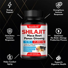 SHILAJIT Maca Root Panax Ginseng extract Muscle Health Energy&Performancesupport