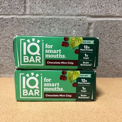 IQBAR – Chocolate Mint Chip – 24 Count (2 Pack) – Vegan Energy Bars
