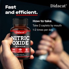 Nitric Oxide Booster Supplement Capsule– Promotes Nutrient Flow to Muscles&Heart