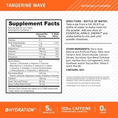 Banned Substance Tested Amino Energy + Electrolytes, 7 Count Tangerine Packs