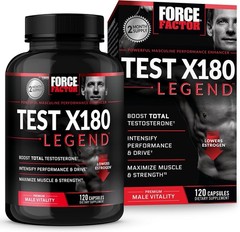Force Factor Test X180 Legend Testosterone Booster Muscle Builder for Men 03/29
