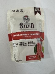 Salud Hydration+Immunity Electrolyte Drink Mix Watermelon Margarita Exp 05/28
