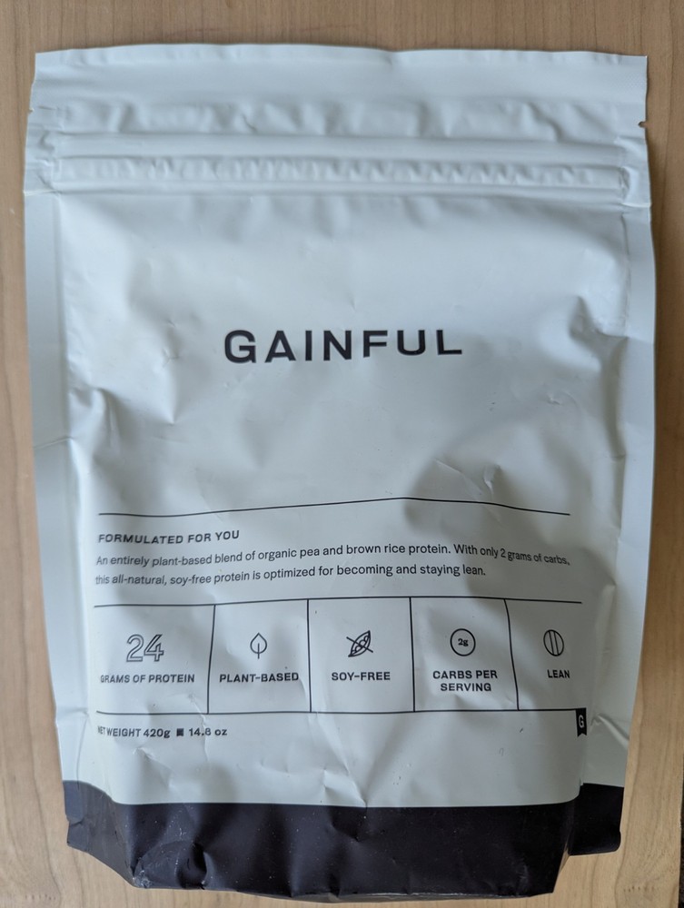 Gainful Bag of Pea Protein- single bag, Gluten Free, Sugar Free, Soy Free 420g