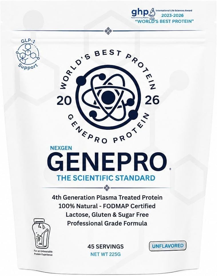 Premium GENEPRO GEN. 3 Unflavored Protein Powder – (4th Generation, 45 Servings)