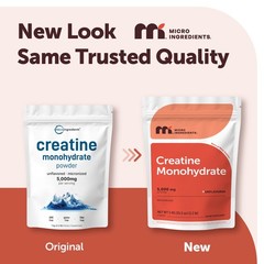 Micro Ingredients Creatine Monohydrate Powder 1 kg 2.2 Lbs, 5000mg Per Serv, …