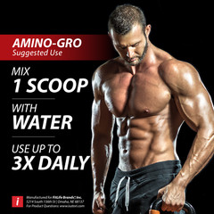 iSatori AMINO-GRO – BCAA’s with Glutamine and Bio-Active Peptides – Blue Razz