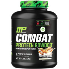 MusclePharm Combat Protein Powder, Cookies ‘N’ Cream, 4.2 Pounds, 52 Servings