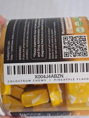 HAPPYUMMMM COLOSTRUM SOFT-CHEWS PINEAPPLE (60) SUGAR & GLUTEN FREE SUPPLEMENTS