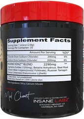 Insane Labz Insane Veinz Stim-Free Pumps Nitric Oxide Pre-Workout 4 Flavors New