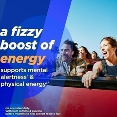 Alka-Seltzer Energy Boost: Caffeine & Guarana, B Vitamins, Supports Mental…