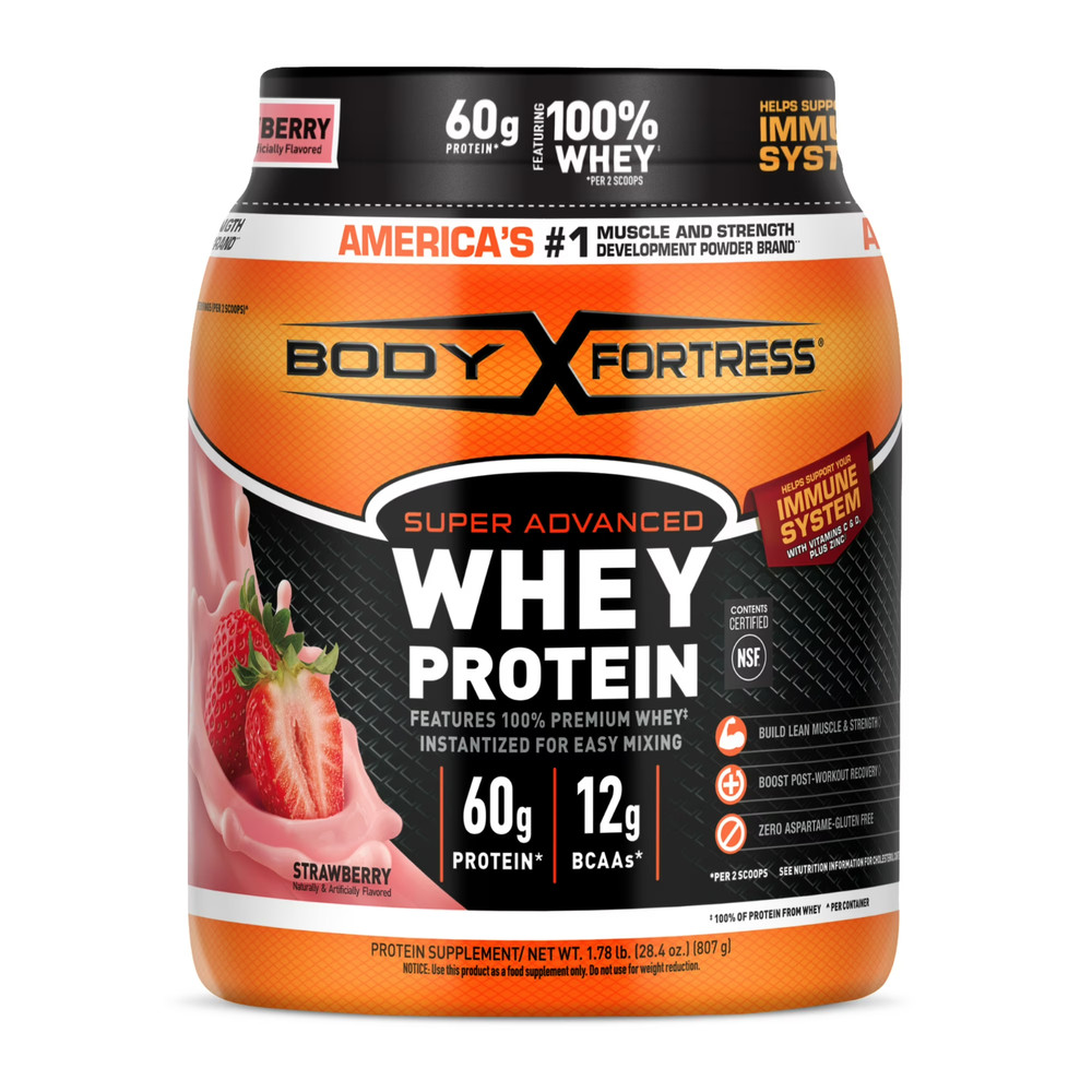 Body Fortress Super Advanced 100% Premium Whey Protein Powder 1.78 lbs