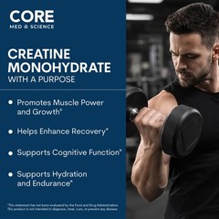 Core Med Science Creatine Monohydrate Powder 90 Servings – NSF Certified for …