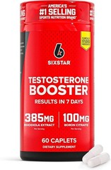 Six Star Nutrition Testosterone Booster for Men with Rhodiola Extract and Boron