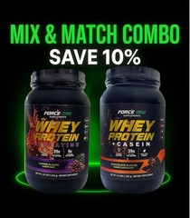 Force One Whey Protein 3lb – Combo 2 Flavors – Mix & Match – Zero Sugar