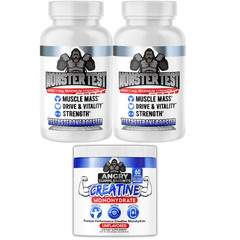 #1 Testosterone Booster Monster Test Tablets 240ct + Creatine Monohydrate 300g