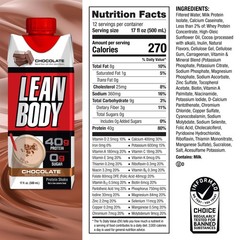 Labrada Lean Body Ready-to-Drink Chocolate Protein Shake, 40g Protein, Whey B…