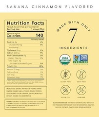 Truvani Organic Banana Cinnamon Protein Powder, 22.19 oz