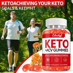 EDUDYF Keto ACV Gummies – 60 Count Gluten-Free, 60 (Pack of 1)