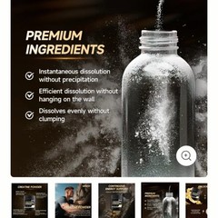 Creatine Monohydrate Powder 60 Servings 2 Month Supply Fast Absorbed