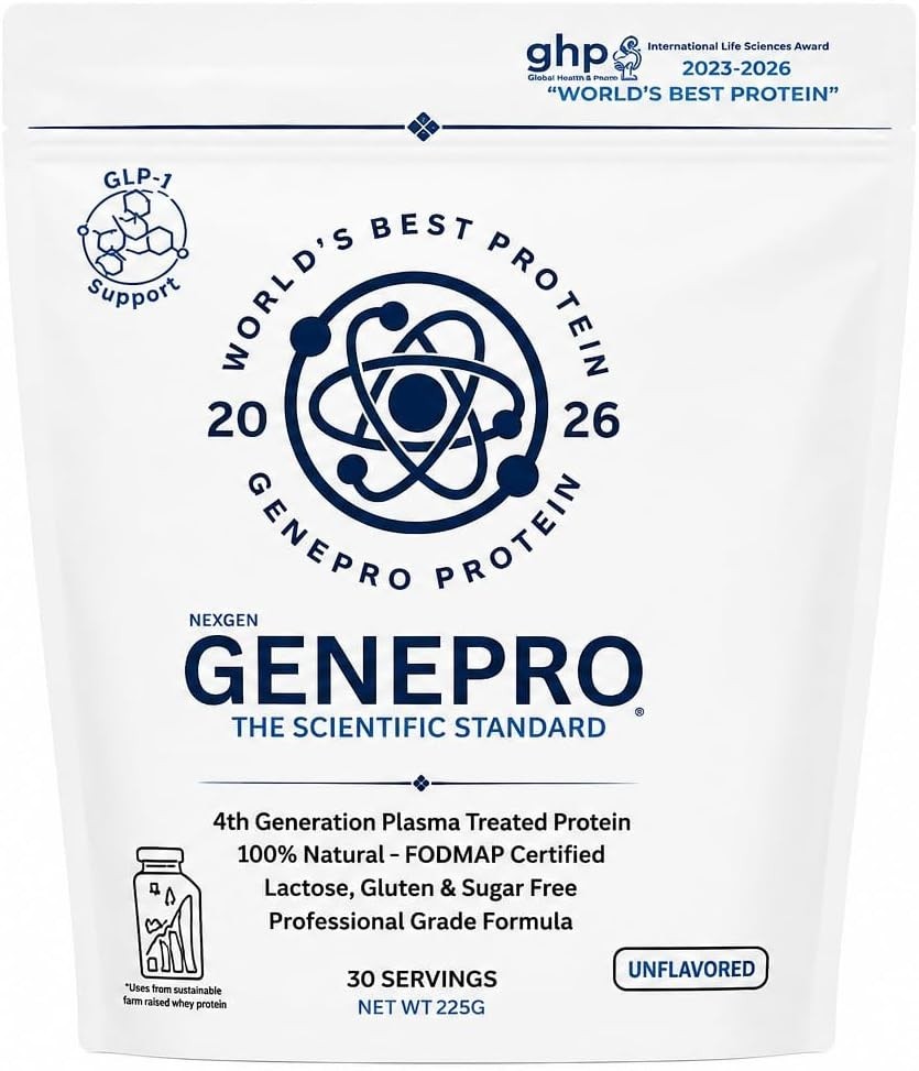 Premium GENEPRO GEN. 3 Unflavored Protein Powder – (4th Generation, 30 Servings)