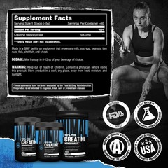 Animal Creatine Monohydrate Powder – 300g (Pack of 1), Unflavored